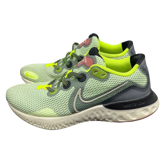 NIKE RENEW RUN BARELY VOLT SMOKE GREY Running Race Shoes Womens 7.5 Fast Ship - Picture 8 of 11